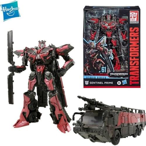 Original Hasbro Transformers Toys Studio Series SS61 Voyager Class Movie 2 Sentinel Prime Action Figures Model Toys for Children