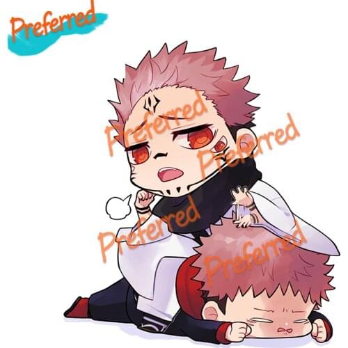 Interesting Anime Jujutsu Kaisen Cartoon Car Stickers Waterproof Decals Cartoon RV VAN Big Anime Car Accessories