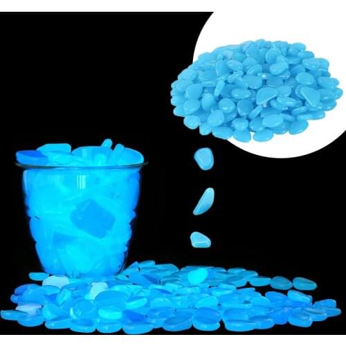 25/50/100pcs Glow in the Dark Garden Pebbles Rocks for Walkways Path Patio Lawn Garden Yard Aquarium Decor Luminous Stones