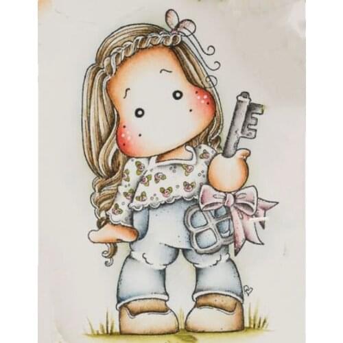 Magnolia girl Transparent Silicone Rubber Stamp and metal die Sheet Cling Scrapbooking DIY Cute Pattern Photo Album Stamp