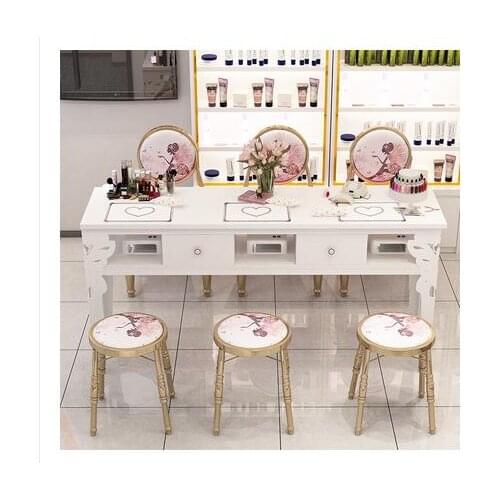 Manicure table simple modern double table and chair suit single small simple manicure table double deck special price economic t