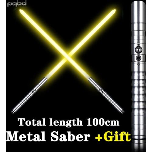 Pqbd световой меч RGB 11 Color Change Heavy Dueling Sound Metal Light Saber Force FX Blaster Toy Luces LED Lightsaber Gift