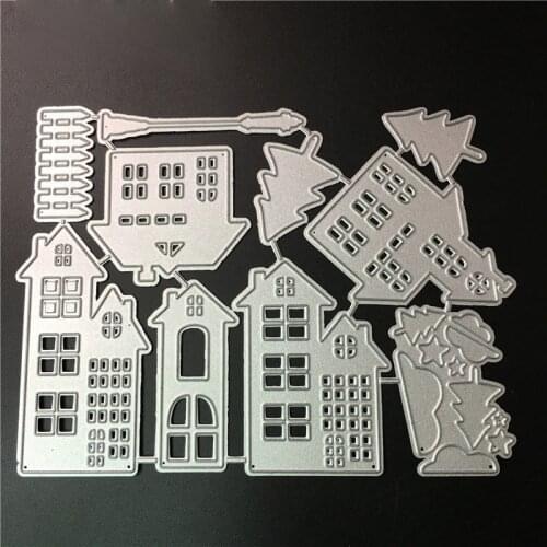 Metal Cutting Dies Christmas House Craft Tree Dies Scrapbooking Stamp Embossing New 2019 Card Making Decor mallen en stansen