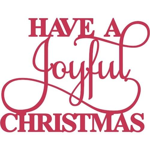 2021 New English Words Have a Joyful Christmas Metal Cutting Dies For Craft Making Festival Greeting Card Scrapbooking No Stamps