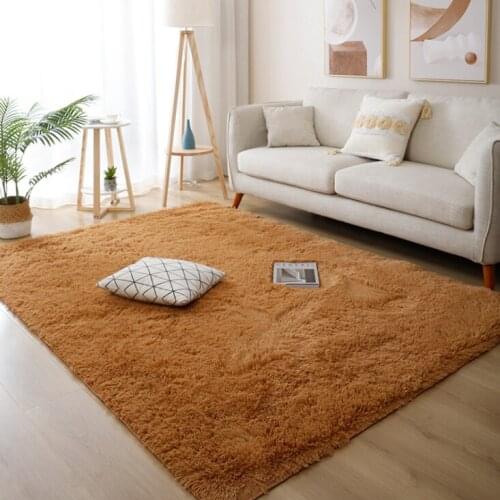 New! Free Shipping 120cm*130cm Stylish Light Yellow Faux Wool Fur Solid Color Household Rug Carpet