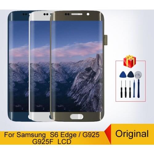 Original 5.7" For Samsung Galaxy S6 Edge Display G925 G925F G925A LCD Display Touch Screen Digitizer Replacement Parts SM-G925F