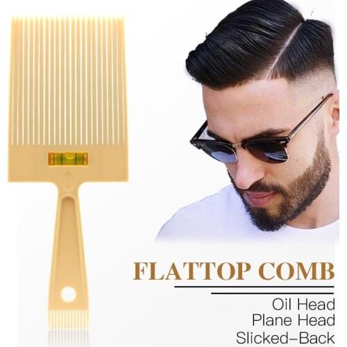 Professional Barber Flat Top Guide Comb Dual-end Hair Designs Level Flat Topper Straight Haircut Comb Crew Hair Styling Tools
