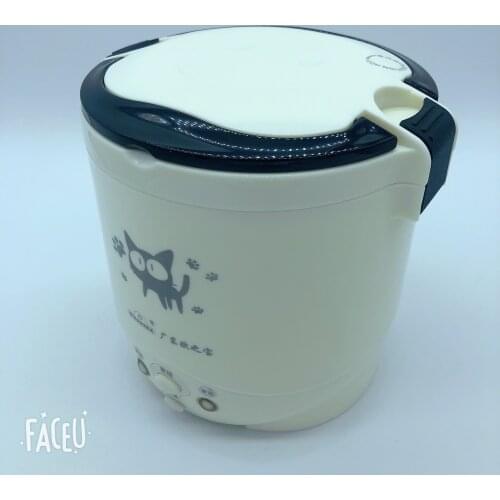 1L rice cooker used in house 220v or car 12v to 24v enough for two persons with English Instructions