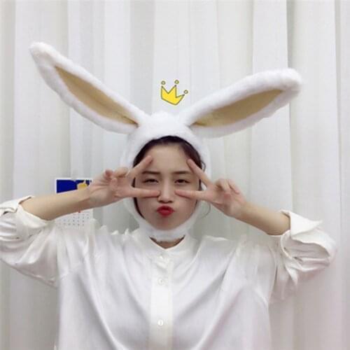 Hats For Women Beanies Funny Cute Plush Rabbit Bunny Ears Hat Hood Girls Costume Accessories Winter Warm Soft Cozy шапка женская