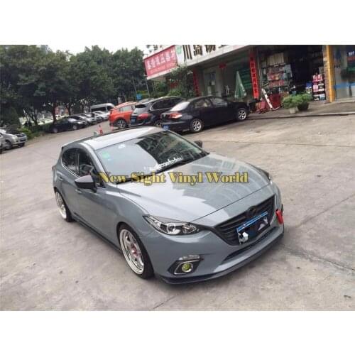 Super Shiny Glossy Vinyl Film High Gloss Vinyl Cement Grey Car Body Wrap Film Air Bubble Free 1.52*20m/roll