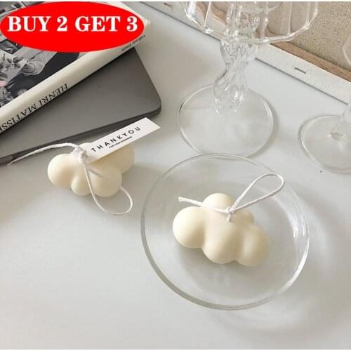 INS Hand-made Cloud Candles Home Decoration Birthday Cake Christmas Romantic Wedding Wax Candles Photo props