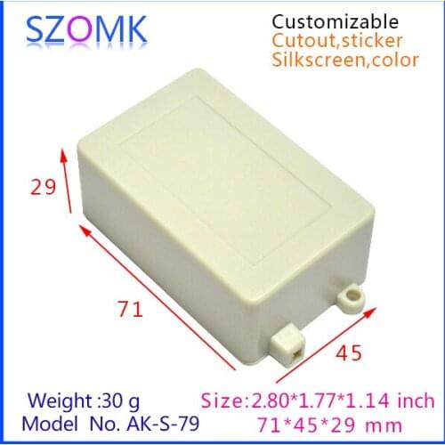 Szomk abs plastic enclosure wall mounted (20 pcs) 71*45*29mm electrical plastic outlet box, plastic instrument enclosure