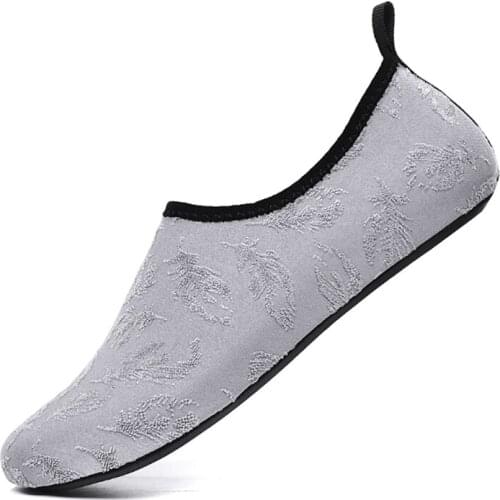 TaoBo Summer Water Shoes For Men Breathable Beach Shoes Leaves Pattern Barefoot Skin Sock Striped Shoes Yoga Exercise Pool Beach