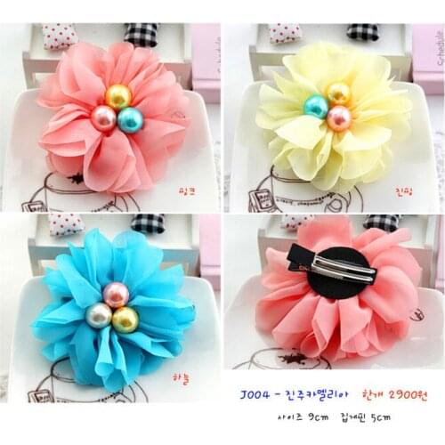 South Korea pet bowknot pearl hair bands wholesale dog lovely pearl flower pet hairpin 50pcs