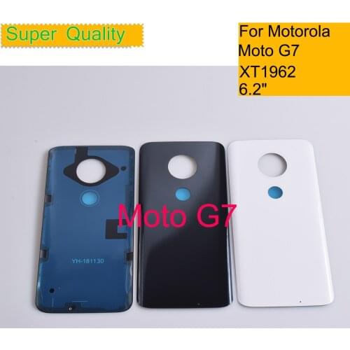 10Pcs/Lot For Motorola Moto G7 XT1962 Housing Battery Cover Back Cover Case Rear Door Chassis Shell Moto G7 Replacement