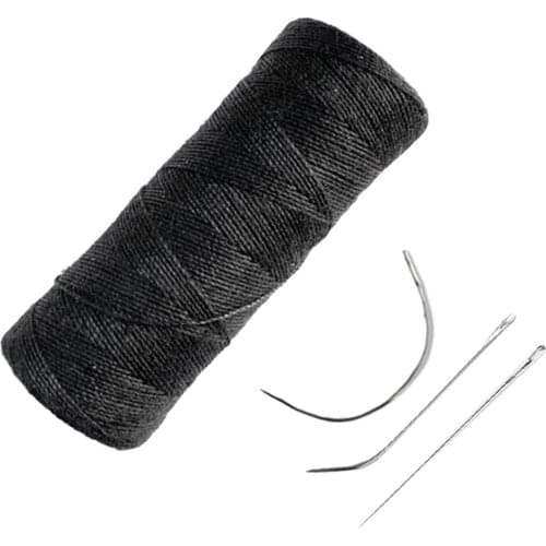 10 Pcs Pro Hair Track Weft Sewing Weaving Thread and 30pcs Sew Needles ''J+I+C'' for Clip In Extensions