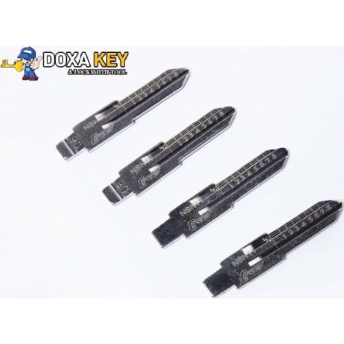 10pcs Engraved Line Key for OldNissan 2 in 1 LiShi NSN11 Type scale shearing teeth blank car key locksmith tool