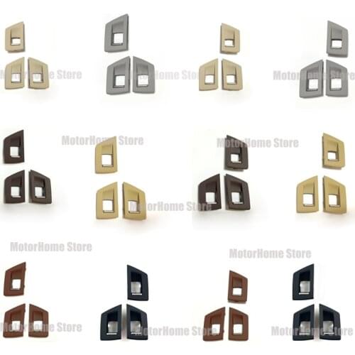 3Pcs LHD RHD Car Window Lift Button Frame Trim Black Beige For BMW 5 Series F10 F11 5 Series