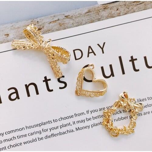 6 Pieces / Lotte Alloy-VictoriaLoveCenterIrregular Circlek goldbead capsearingsfashionjewelrystainless steel jewelrydiy jewelry