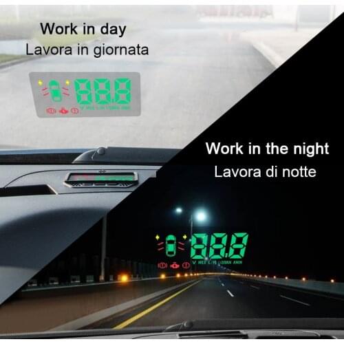 Car HUD Head Up Display For Smart Fortwo Forfour 453 Overspeed Warning System Projector Windshield Auto Electronic Voltage Alarm
