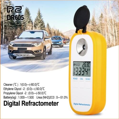 RZ Antifreeze Refractometer Automotive Ethylene Propylene Glycol -2 Freezing Cleaner Battery Handheld Portable Refractometer