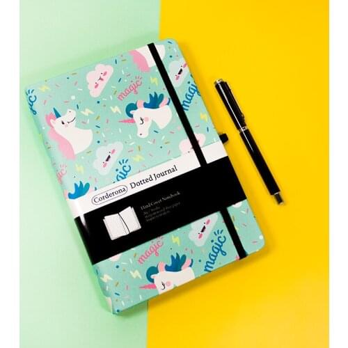 A5 160gsm Bullet Dotted Journal Travel Magic Unicorn Hardcover Notebook Planner Diary