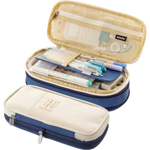 Big Capacity Pencil Pen Case Student Office College School Large Storage High Capacity Bag Pouch Holder Box Organizer