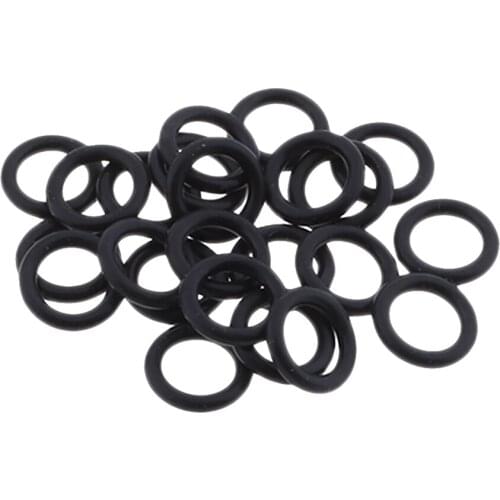 25 Pieces Black Motorcycle Engine Oil Drain Plug Seal Ring For Rubber