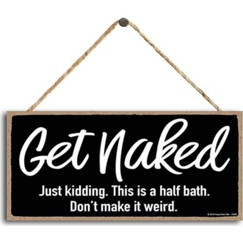 Putuo Decor Toilet Spanish Signs Wooden Art Sign Hanging Plaque Decorative for Toilet Door Hanging Sign Bar Pub Beach Home Decor