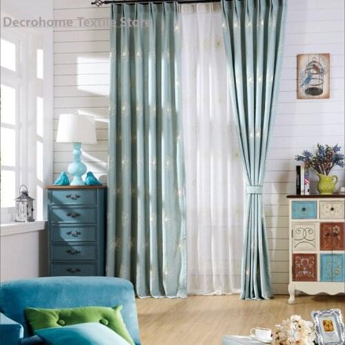 Hipster Elegant Cotton and Linen Embroidered Curtain Window Screen Living Room Special Curtain Curtains for Living Room Bedroom