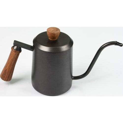 350ml 600ml Cafeteira Expresso Drip Kettle Stainless Steel Wooden Handle Drip Coffee Pot Long Gooseneck Spout Coffee Tea Pot