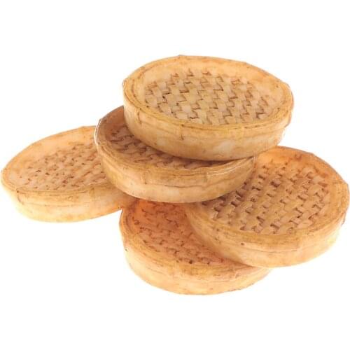 5Pcs/lot 1:12 Dollhouse Miniature Food Toy 5PCS Dollhouse Miniature Resin Bamboo Basket Pretend Play DIY Accessories