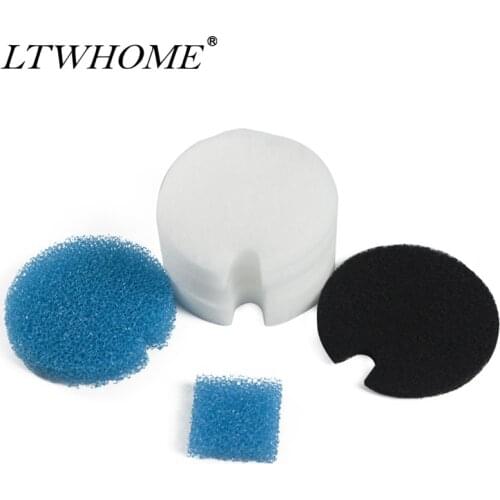 LTWHOME Coarse Fine and Carbon Filter Pads Fit for Eheim 2616040 Aqua Compact 40 / 60