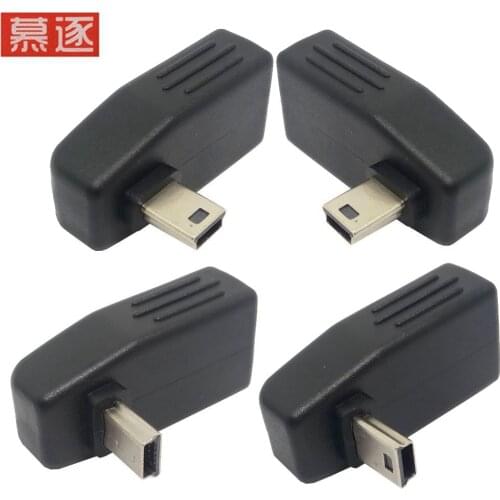 Mini USB 5Pin Male to USB Female 90 degree Angle Converter Connector data Sync OTG Adapter for Car MP3 MP4 Tablets Phones U-Di