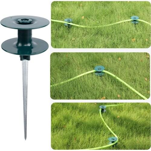 Ground insert Hose Guide Zinc Metal Garden Lawn Wind Pipe Zinced Spike Plant Protection Durable ABS Retractable High-strength