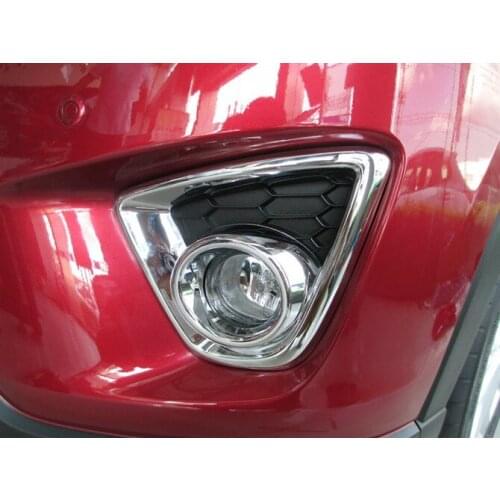 Front Fog Light Lamp cover trims Chrome FOR Mazda CX5 CX-5 2013 13