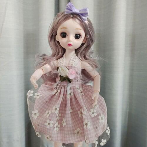 New 30cm BJD Doll with 13 Joints Movable 1/6 Cute Princess Doll Fashion Dress Dress Up Set DIY Toy Birthday Gift for Girls