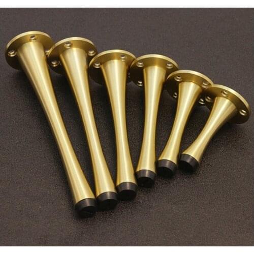 2Pcs Solid Brass Furniture Cabinet Cupboard Feet Slim Waist Pattern