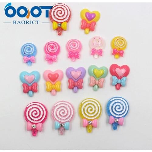 OOOT BAORJCT 20312-14,10pcs 22mm*15mm Variety Cartoon Lollipop decoration,Trinkets ornaments Decorations,DIY handmade materials