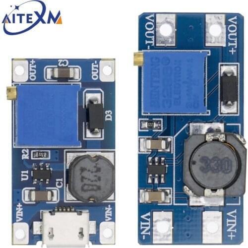 100pcs MT3608 DC-DC Boost module 2a boost pressure plate / Max DC-DC Step Up Power Module Booster Power Module Power Supplies