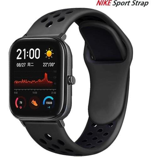 20mm/22mm band For Amazfit GTS2 Mini/GTS/2/2e/GTR 42mm/47mm/GTR2/2e/stratos 2/3 Sport Silicone Watch Bracelet Amazfit bip strap