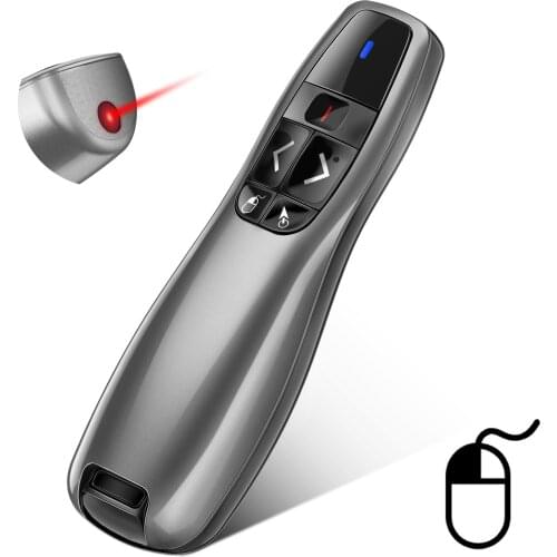 2.4G Wireless Presentation Clicker With Air Mouse USB Pointer Pen with Remote Control Infrared Presenter For Powerpoint PPT Slid
