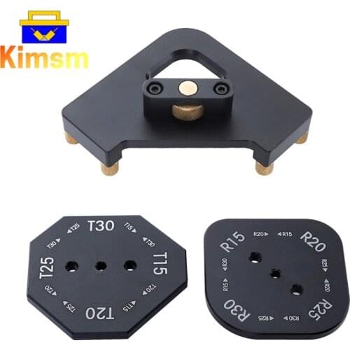 Woodworking Radius Quick-Jig Arc / T Angle Positioning Milling Template For Router Trimming 4 In 1 Router Table Corner Jig Tools