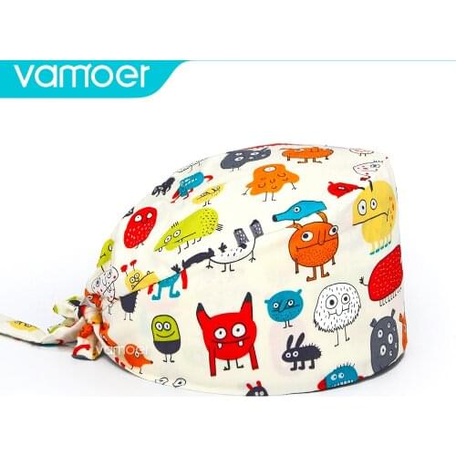 Unisex Scrubs Caps Adjustable Cotton Pharmacist work cap Hats Adjustable Sweat-absorbent Elastic Cotton Chapeau chirurgical caps