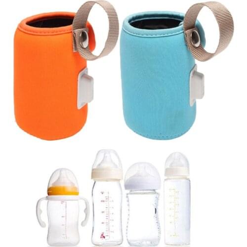 USB Baby Bottle Heating Cover Anti-scalding Anti-slip Insulation Bag Car Portable Milk Warmer