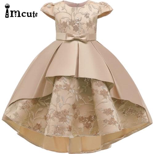 Flower Vintage Embroidery Baby Girls Dress Opening Ceremony Clothing Tutu Party Elegant Wear Girls Princess Dress Kids Vestidos