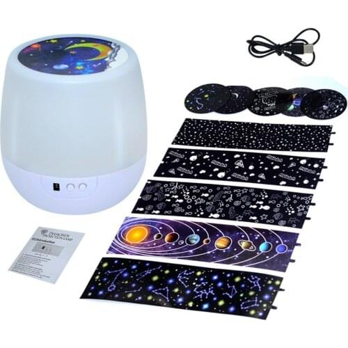 Magical Starry Sky LED Projector Night Light Starry Moon Projector Night Lamp Colorful Rotary Lamp for Baby Children Gift