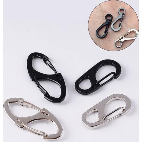 High Quality Camping Gadgets Outdoor Climbing Carabiner Hanging Buckle Spring Clip Metal Hook Keychain Mini Keyring