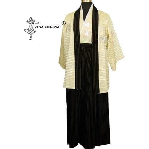 Japan Ancient Costumes Japanese Samurai Costume Stage Costumes Yukata Men Japanese Kimono Traditional Dress Sets Kimono Cosplay