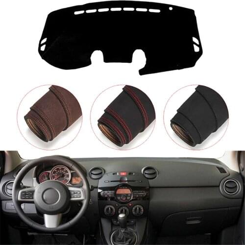 Console Dashboard Suede Mat Protector Sunshield Cover Fit For Mazda 2 2008-2014
